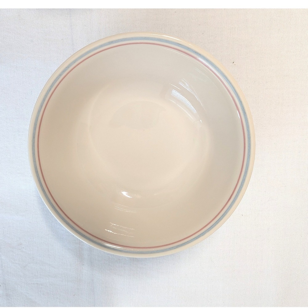 Corelle Cereal Soup Bowl Unisex 6.25in English Breakfast Pink Blue Stripe